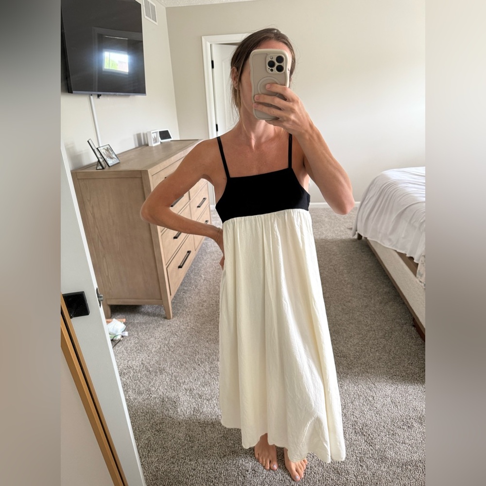 Elegant Black and White Women's Dress